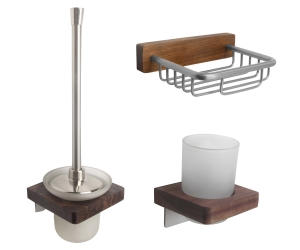 Набор аксессуаров для ванной FOREST 107006C хром дерево