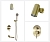Душевой комплект встраиваемый SCANDI 14582-501BR бронза
